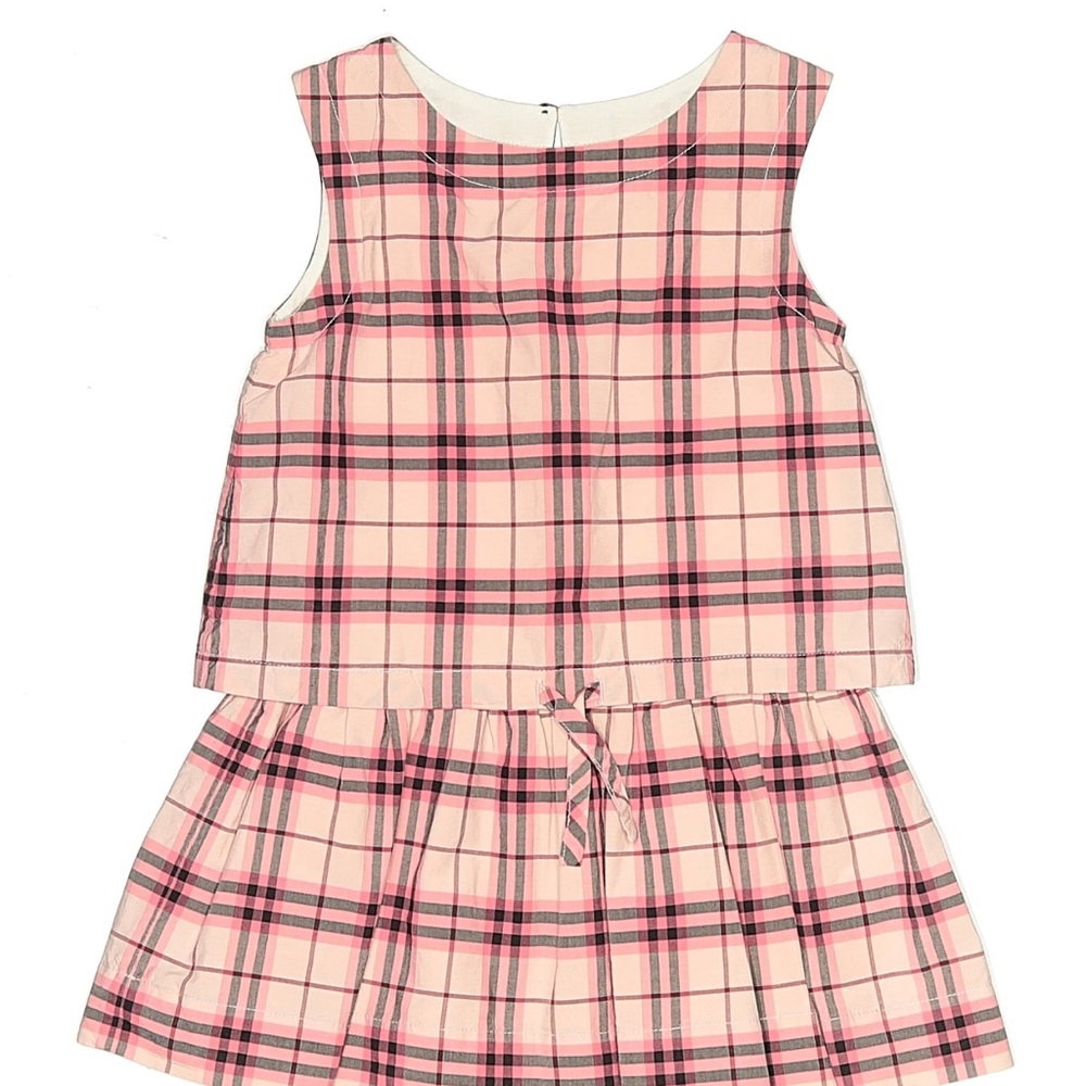 Pink Plaid Sleeveless Dress